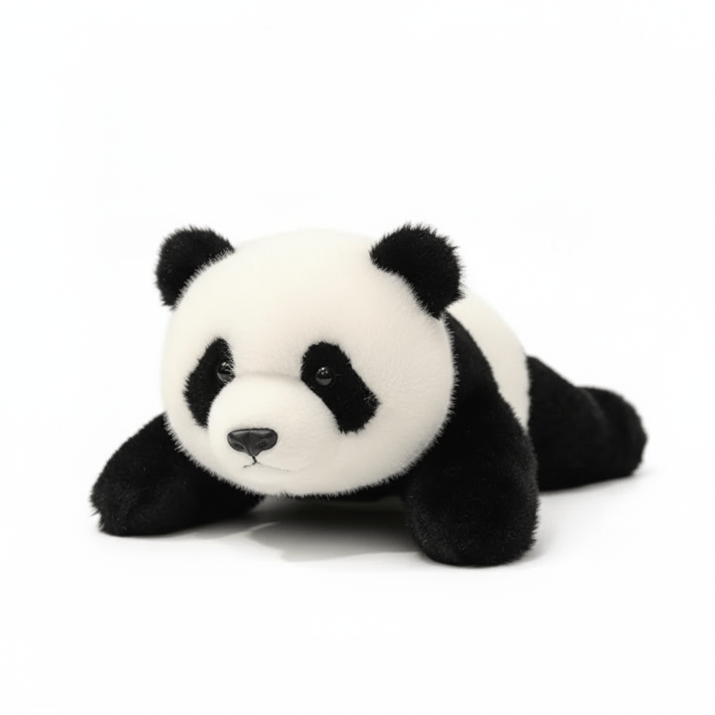 Creasowl Realistische Panda Knuffel 🐼 - Superzachte Fluffy Plush & Cute Cadeau 30cm - Licht verzwaard