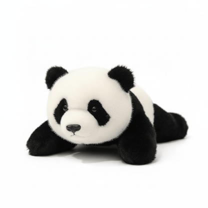 Creasowl Realistische Panda Knuffel 🐼 - Superzachte Fluffy Plush & Cute Cadeau 30cm - Licht verzwaard