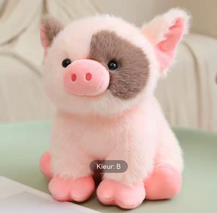 Creasowl Roze / 20cm Schattige Piggy Knorretje Knuffel 🐷 - Hoge Kwaliteit, Pluizige Zithouding – Warm & Cosy Speelgoed