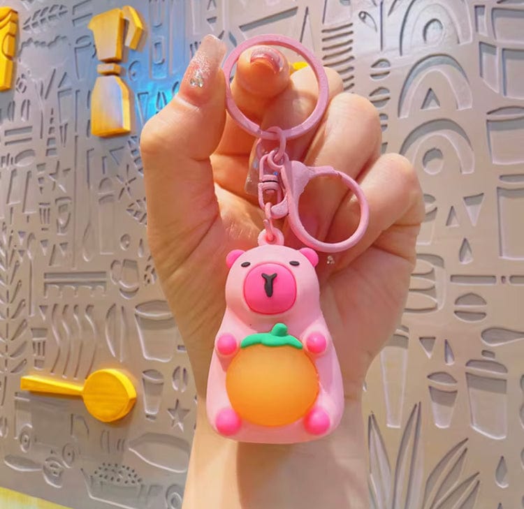 Creasowl Roze Capybara - Sleutelhanger met Licht - Nachtlamp