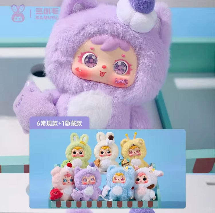 Creasowl Samuel Knuffel IJs Pluche Blind Box – Schattige Vinyl Pop - Tas Hanger, Sleutelhanger & Bureau Decoratie