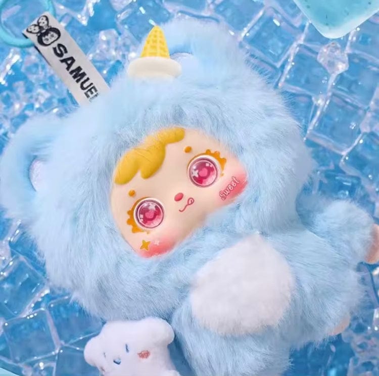 Creasowl Samuel Knuffel IJs Pluche Blind Box – Schattige Vinyl Pop - Tas Hanger, Sleutelhanger & Bureau Decoratie