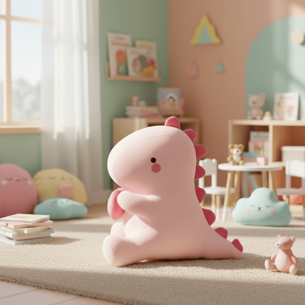 Creasowl Schattige Dinosaurus Knuffel met Hart 🦖 - Zachte Valentijn Plush