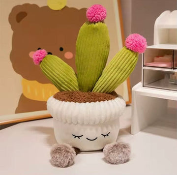 Creasowl Stijl 1 Kawaii Cartoon Plant Pluche Knuffel 30cm – Schattige Potplant Pop