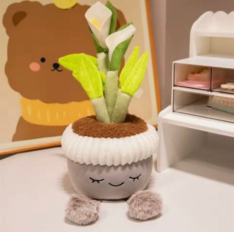 Creasowl Stijl 3 Kawaii Cartoon Plant Pluche Knuffel 30cm – Schattige Potplant Pop