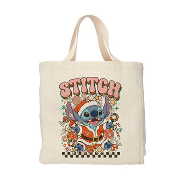 Creasowl Stitch Kerst Tote Bag 38 x 48 cm - Boodschappentas / Herbruikbare Tas