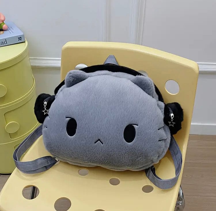 Creasowl Tas Kat met Koptelefoon – Kawaii Schoudertas 35x31 cm
