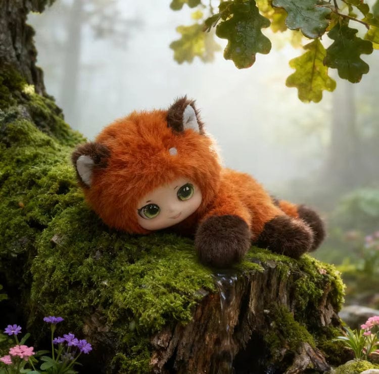 Creasowl Vos Kawaii Patroon Knuffel Dier – Vinyl Knuffels Konijn, Kat & Streep - Tas hanger - Schattige Knuffel Pop