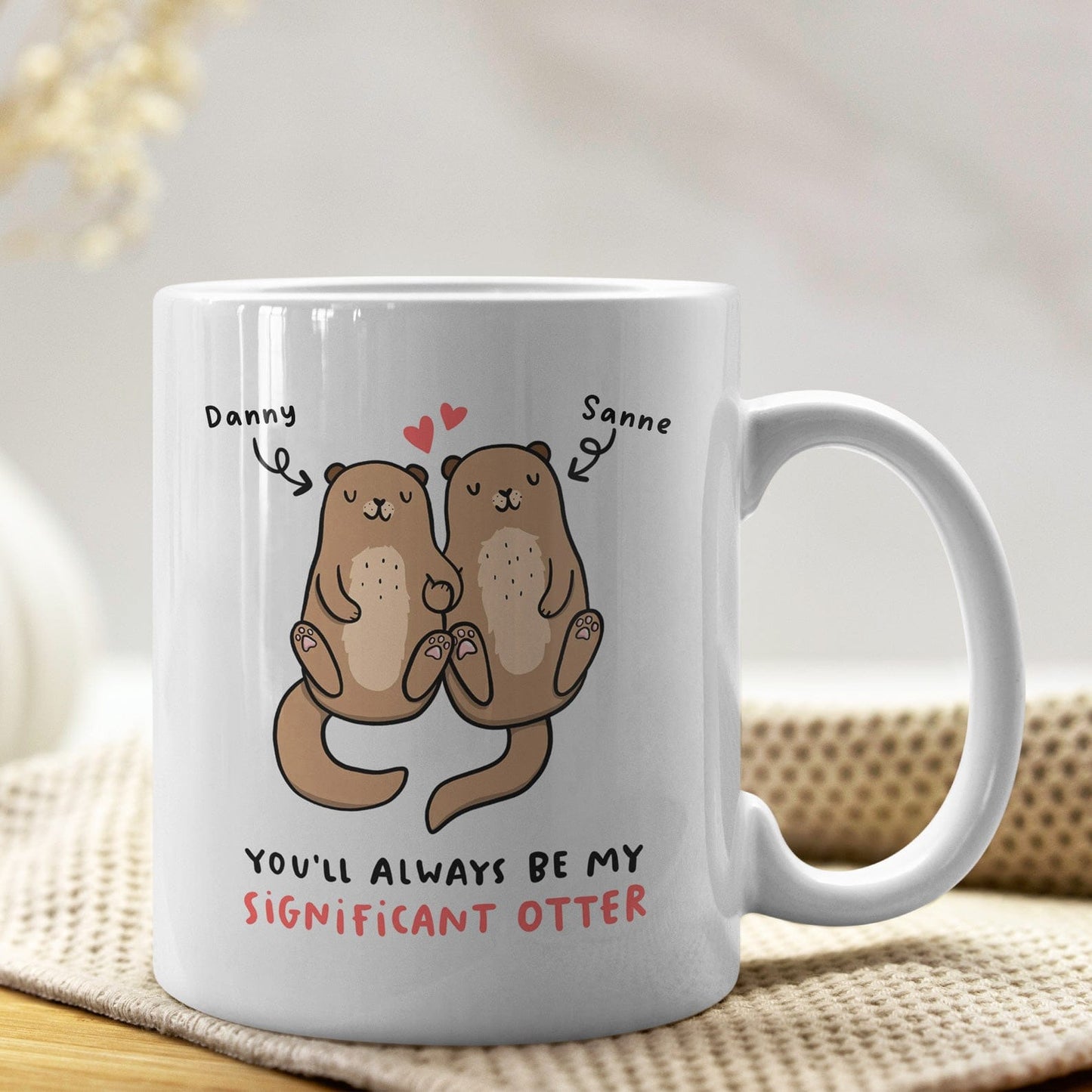 Creasowl You’ll Always Be My Significant Otter Gepersonaliseerde Mok 325 ml