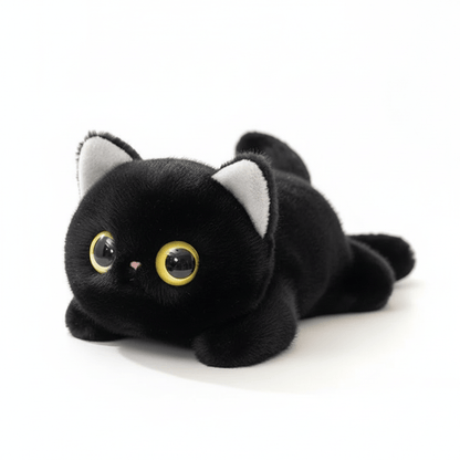 Creasowl Zwarte Kat Knuffel 40cm – Hoge Kwaliteit Superzachte Pluche Kat