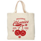 Delicious cherries tote bag - Boodschappentas 38 x48 cm