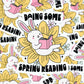 Doing some spring reading waterdichte vinyl sticker