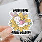 Doing some spring reading waterdichte vinyl sticker