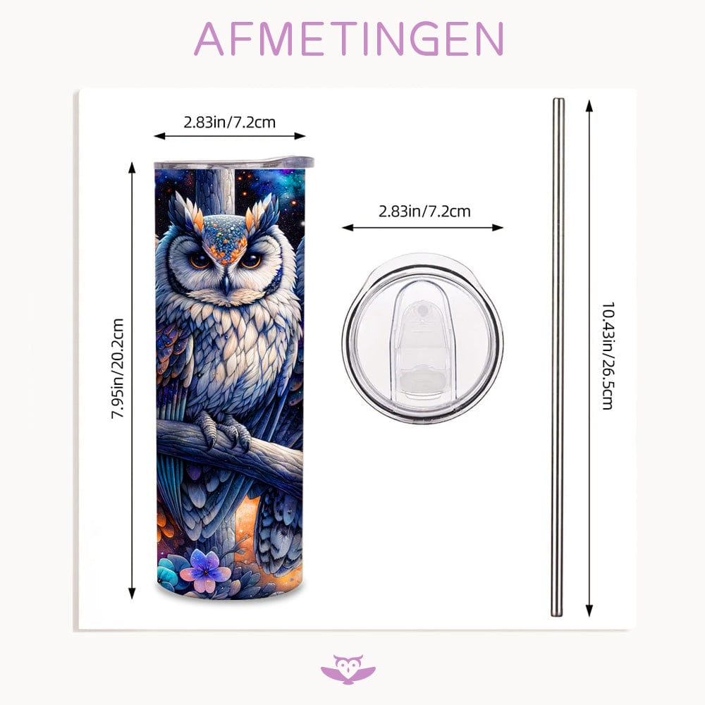 Drinkbeker met Drie Uilen - Stijlvol en Duurzaam
