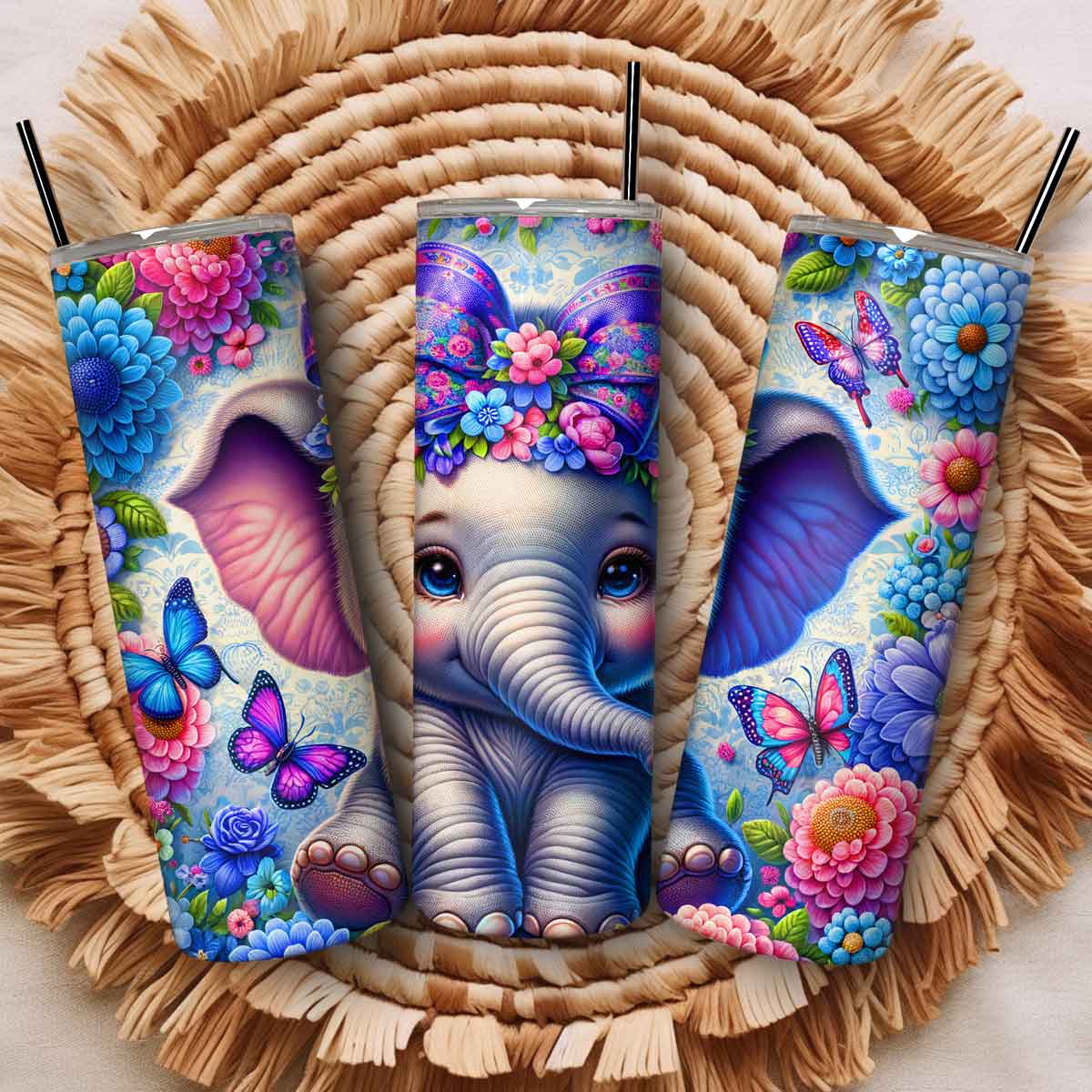 Drinkbeker met Schattig Olifantje - Duurzaam en Uniek