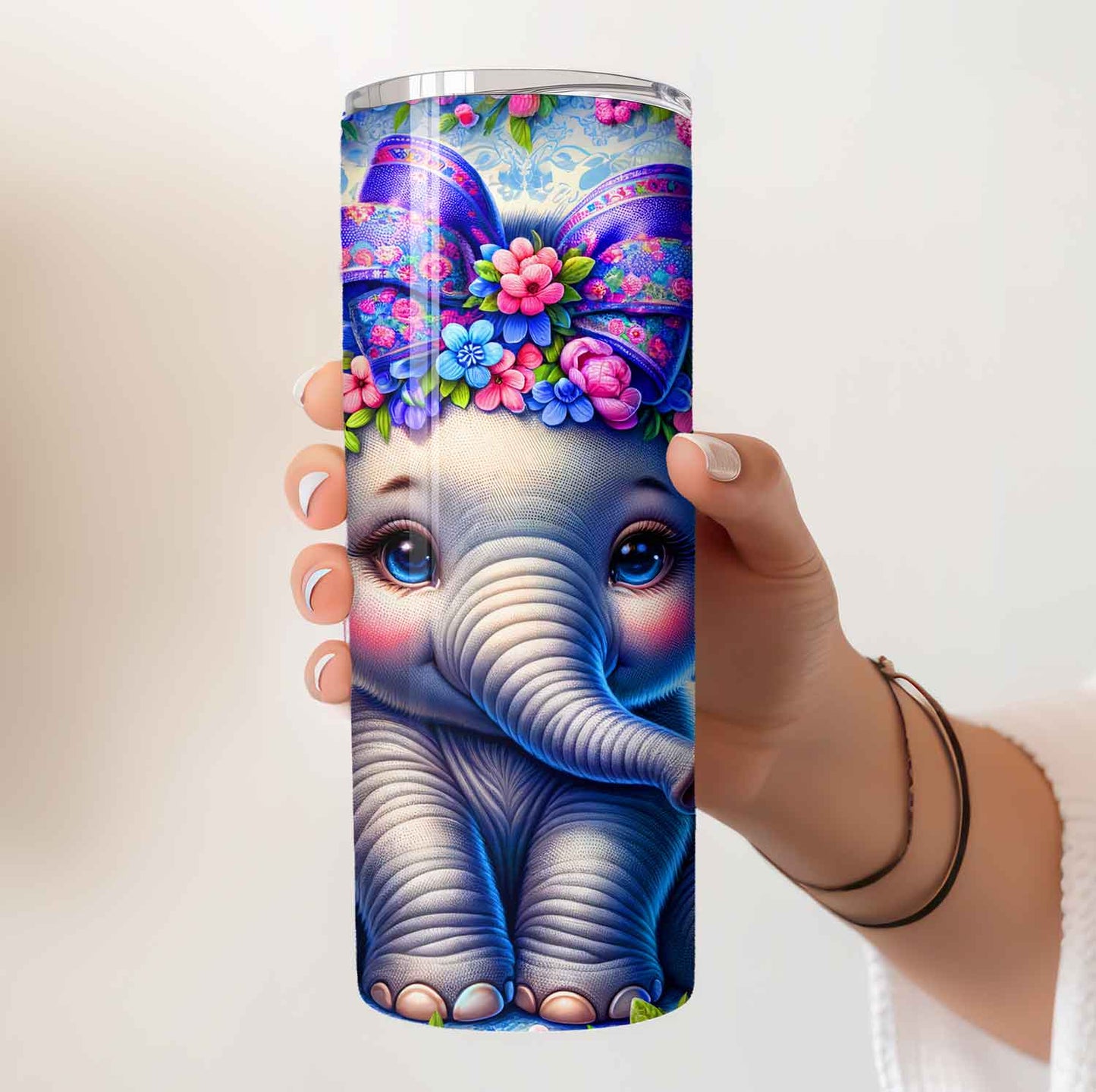 Drinkbeker met Schattig Olifantje - Duurzaam en Uniek