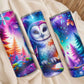 Drinkbeker uil met galaxy achtergrond