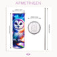 Drinkbeker uil met galaxy achtergrond