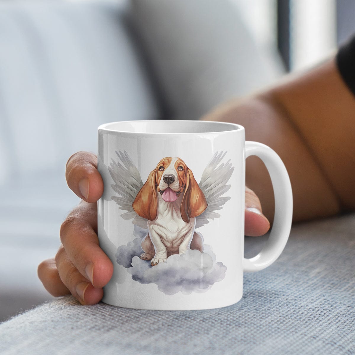 Drinkware Herinneringsmok Hond 🌈 – Gepersonaliseerd met Naam | Keramische Mok 330ml