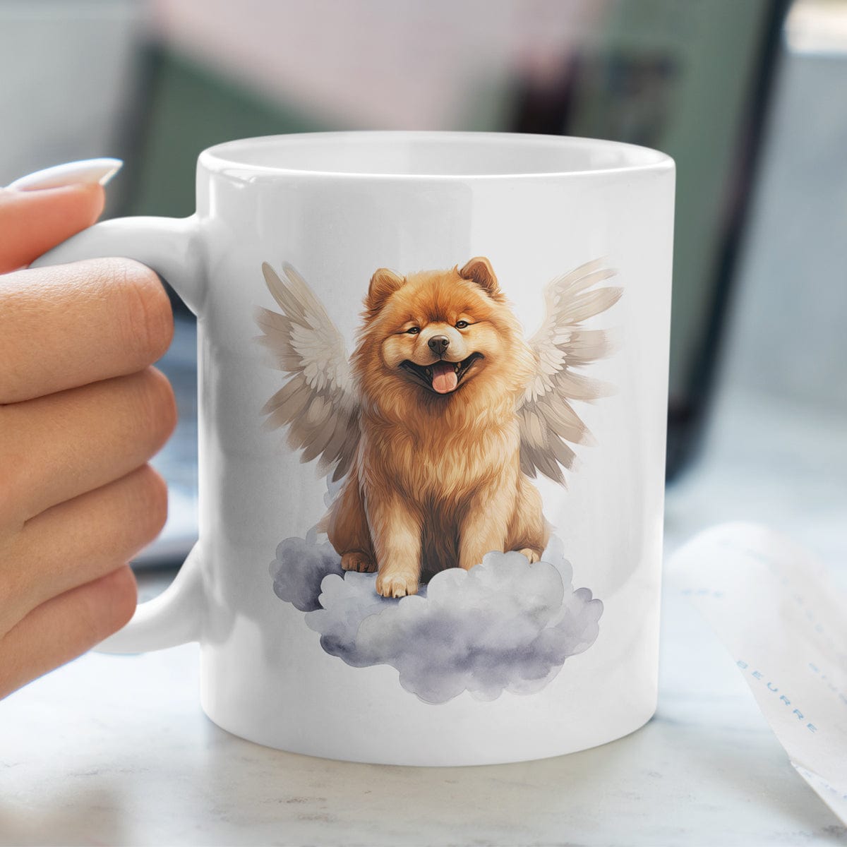 Drinkware Herinneringsmok Hond 🌈 – Gepersonaliseerd met Naam | Keramische Mok 330ml