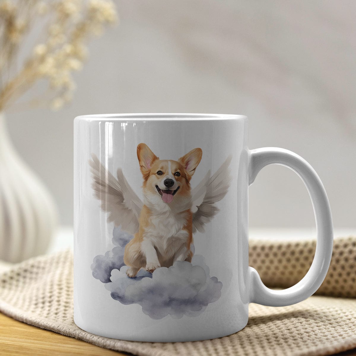 Drinkware Herinneringsmok Hond 🌈 – Gepersonaliseerd met Naam | Keramische Mok 330ml