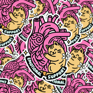 Emotional support waterdichte vinyl sticker