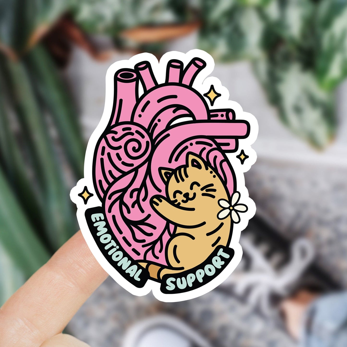 Emotional support waterdichte vinyl sticker