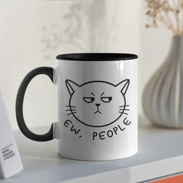 Ew, people - Mok met grappige kat
