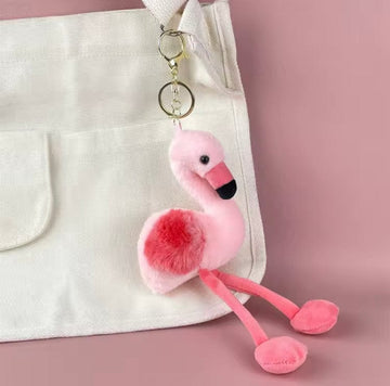Flamingo Pluche - Sleutelhanger - 21 cm