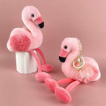 Flamingo Pluche - Sleutelhanger - 21 cm