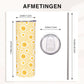 Gele Tumbler met Smiley Bloemen – Breng Vrolijkheid in je Dag!