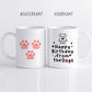 Gepersonaliseerde Honden mok met Namen – “Happy Birthday from the Dogs” – Uniek Cadeau voor Hondenliefhebbers