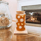 Glazen Drinkbeker met Bloemetjes en Gele Hartjes