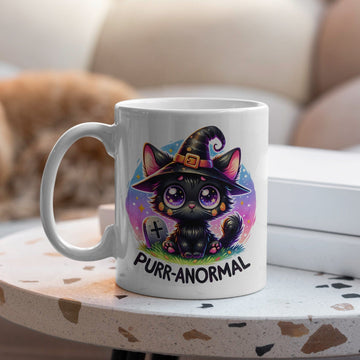 Grappige Kat koffiemok met spreuk purranormal