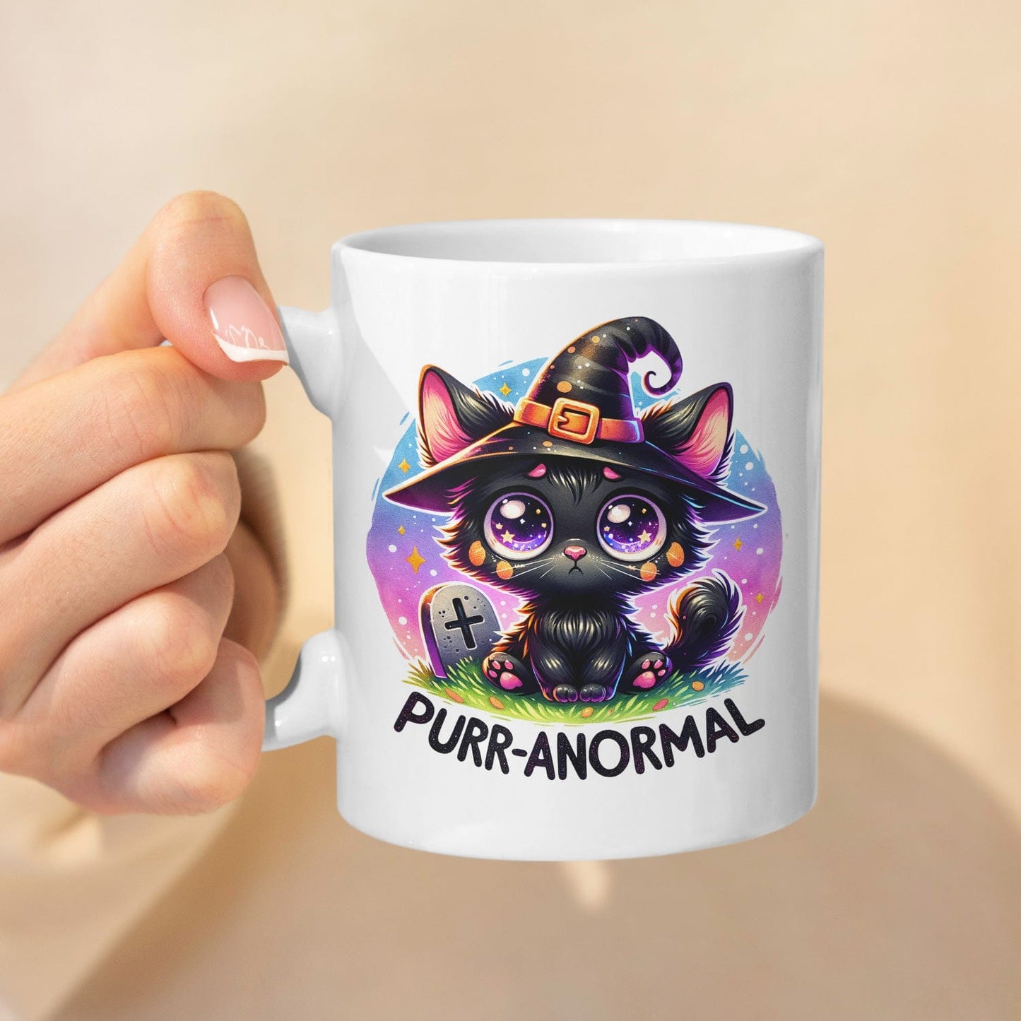Grappige Kat koffiemok met spreuk purranormal