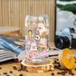 Halloween Bookish Ghost Glazen Beker 500ml – Spooky Aesthetic Glas met Deksel & Rietje
