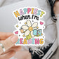 Happiest when I am reading waterdichte vinyl sticker