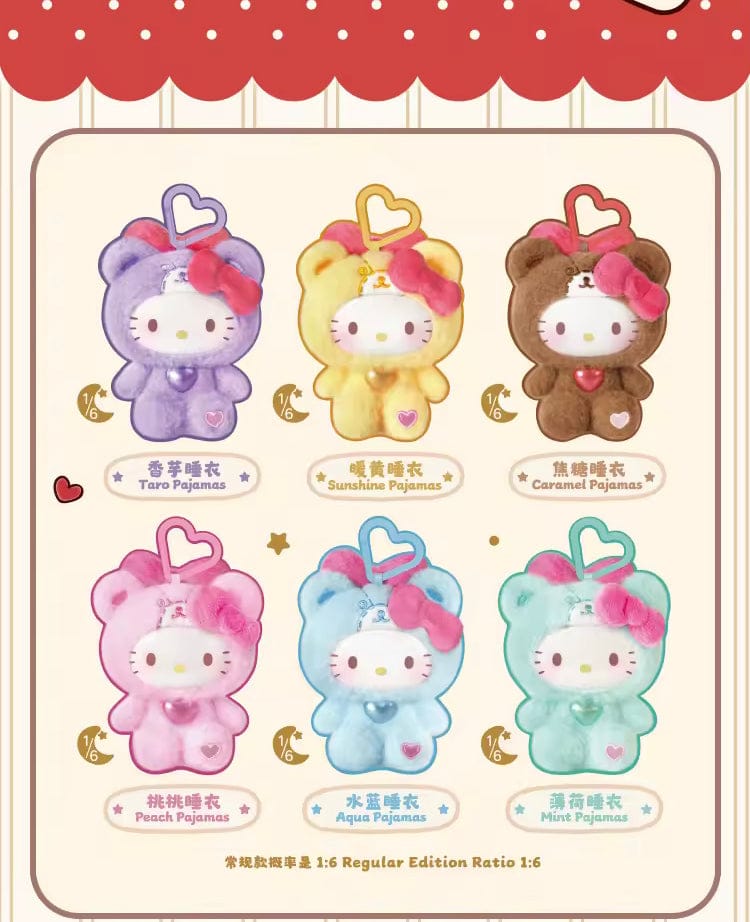 Hello Kitty Teddy Nachtkleding Blind Box – Authentieke Vinyl Schattige Pop