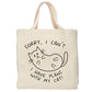 I have plans with my cat - tote bag - Boodschappentas 38 x48 cm
