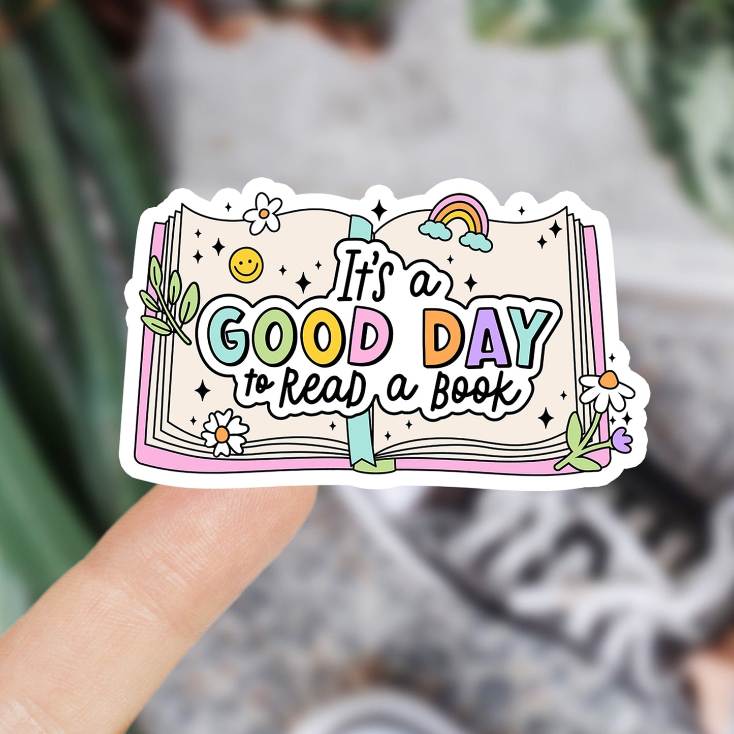 It's a good day to read a book waterdichte vinyl sticker