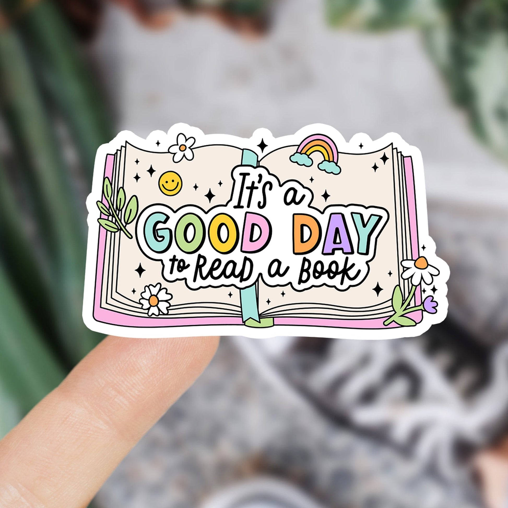 It's a good day to read a book waterdichte vinyl sticker