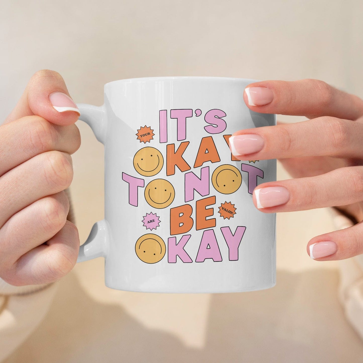 It’s Okay to Not Be Okay" Mok – Een Moment van Self-Care in een Mok