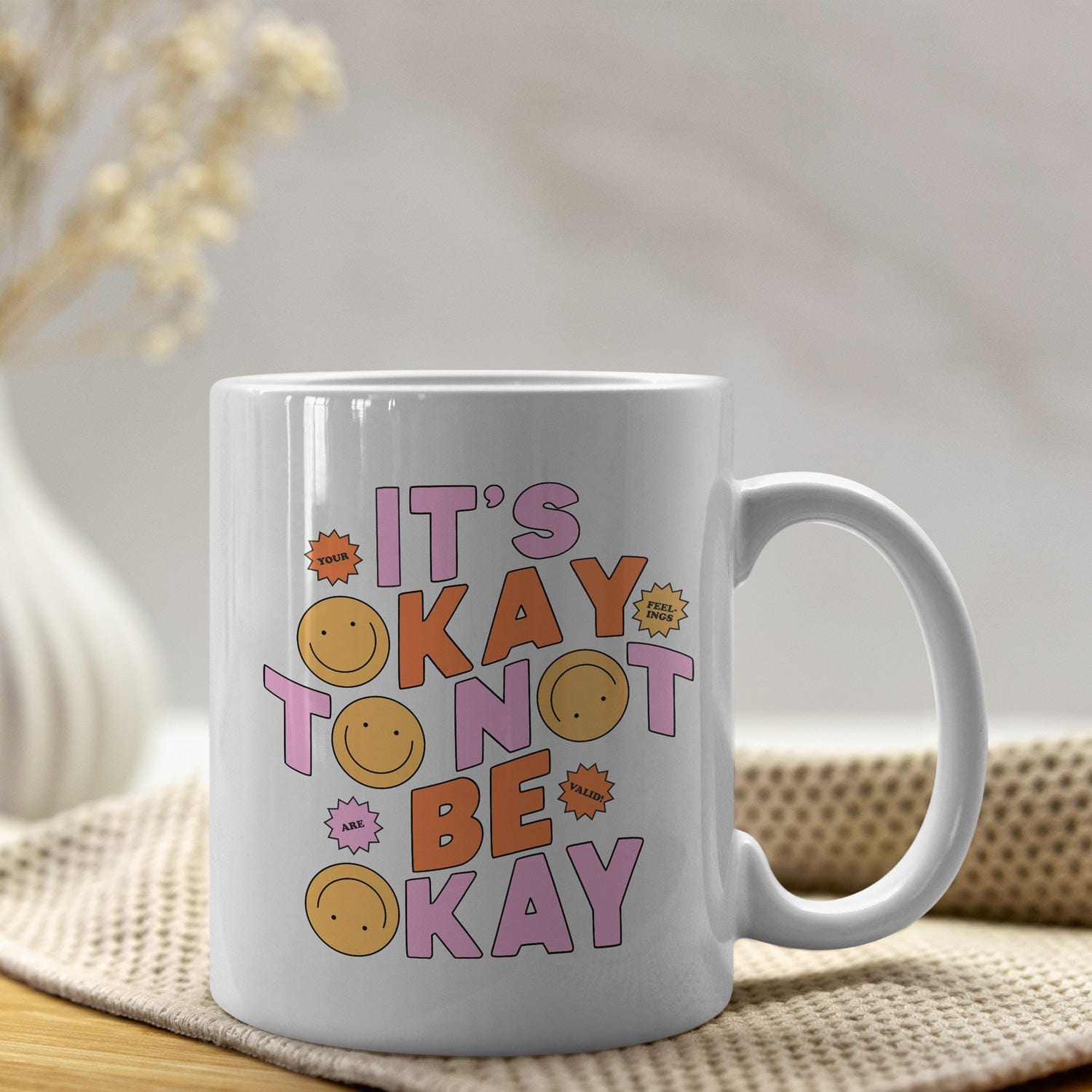 It’s Okay to Not Be Okay" Mok – Een Moment van Self-Care in een Mok