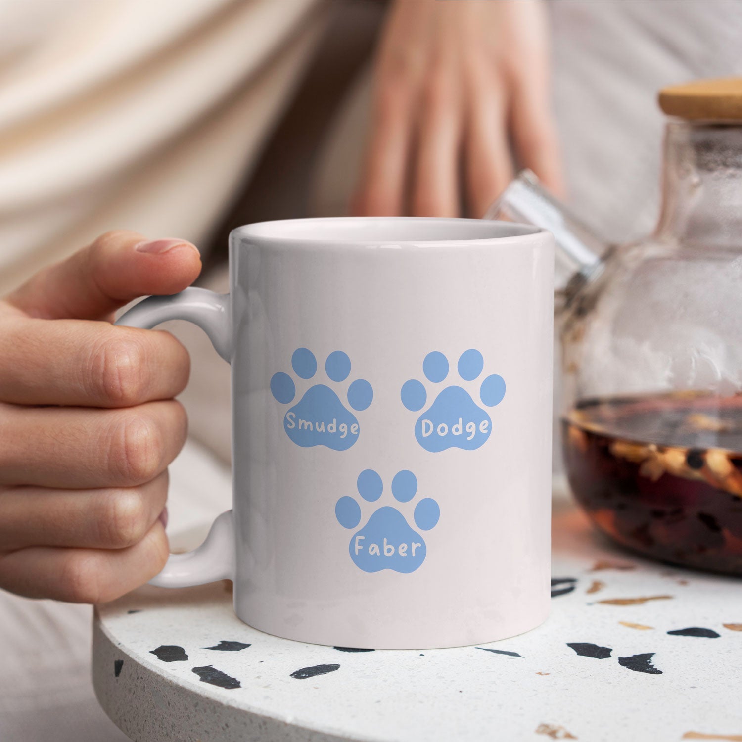 Gepersonaliseerde Kattenmok met Namen – “Happy Birthday from the Cats” – Uniek Cadeau voor Kattenliefhebbers Creasowl