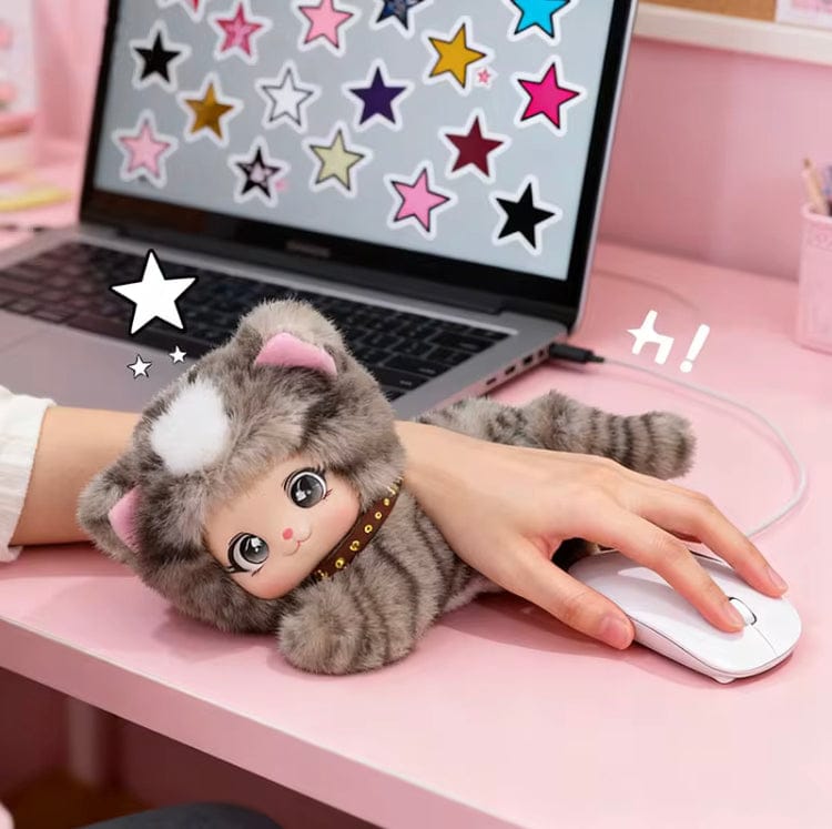 Kawaii Patroon Knuffel Dier – Vinyl Knuffels Konijn, Kat & Streep - Tas hanger - Schattige Knuffel Pop