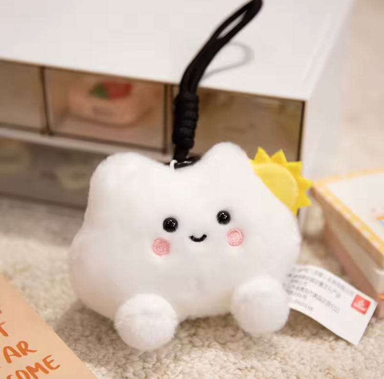 Kawaii Pluche Sleutelhanger – Hart, Regenboog of Wolk (12 cm) – Tas Accessoire