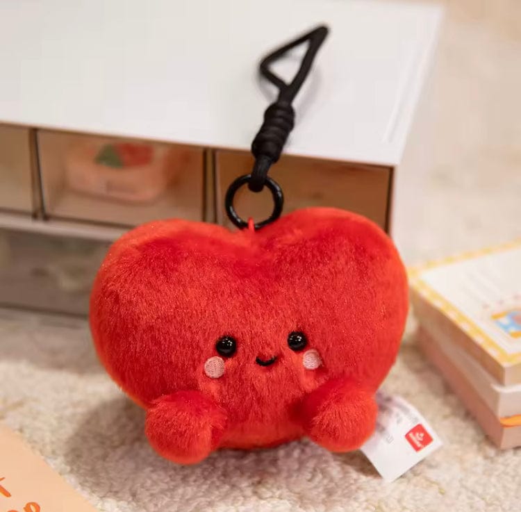 Kawaii Pluche Sleutelhanger – Hart, Regenboog of Wolk (12 cm) – Tas Accessoire