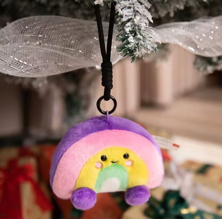 Kawaii Pluche Sleutelhanger – Hart, Regenboog of Wolk (12 cm) – Tas Accessoire