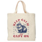 Keep calm and capy on tote bag - Boodschappentas 38 x48 cm - Polylinnen