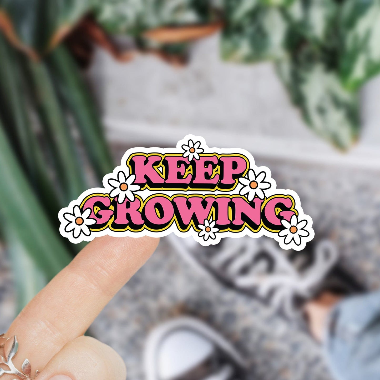 Keep growing waterdichte vinyl sticker